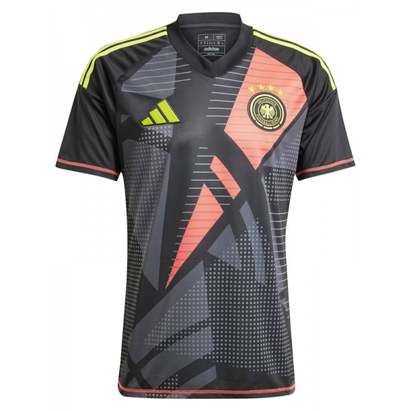 Germany maillot de gardien de but uniforme de football noir kit de football sportswear homme haut maillot coupe Euro 2024